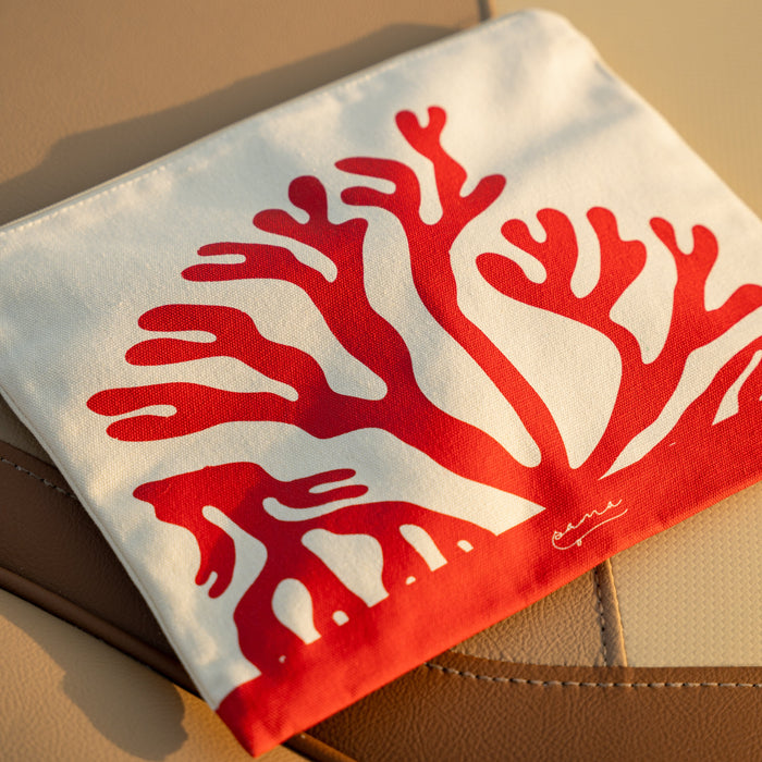 Organic Corals Cotton Pouch