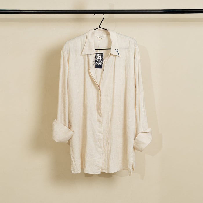 Unisex Linen Shirt - Beige