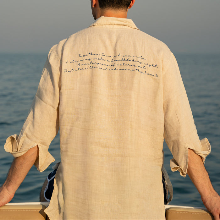 Unisex Linen Shirt - Beige