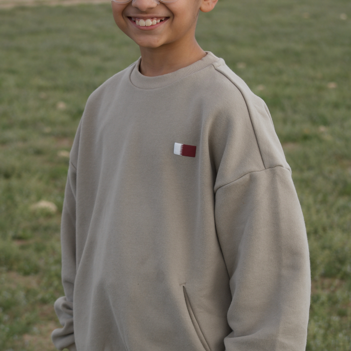 Qatar Sweater Trouser Set - Sama Beige (Kids)