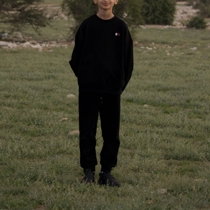 Qatar Sweater Trouser Set - Classic Black (Kids)