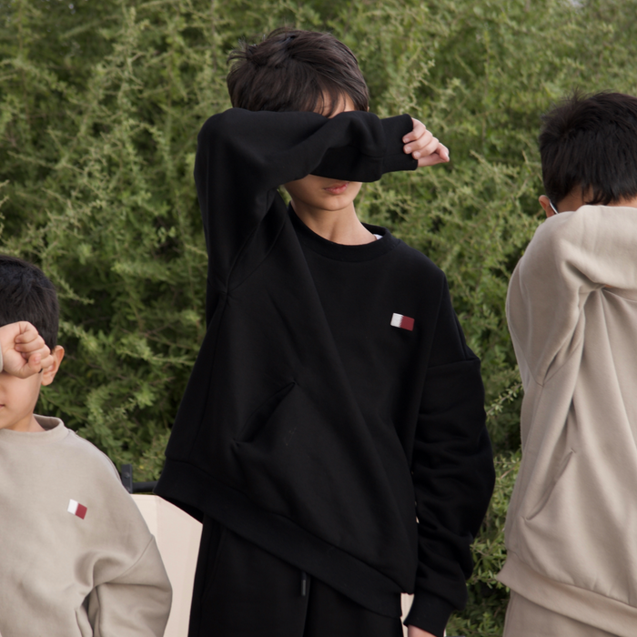 Qatar Sweater Trouser Set - Classic Black (Kids)