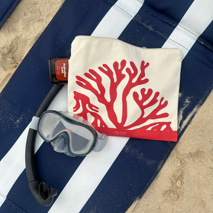 Organic Corals Cotton Pouch