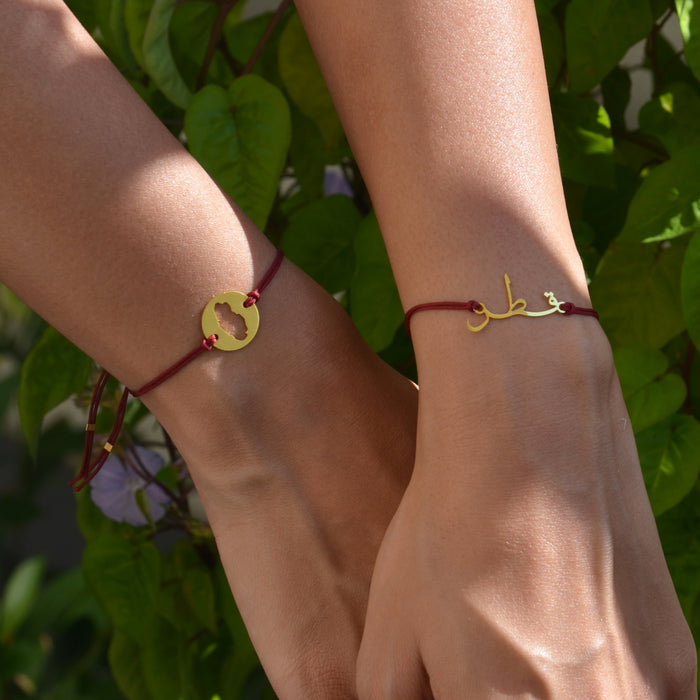 Qatar Map Bracelet