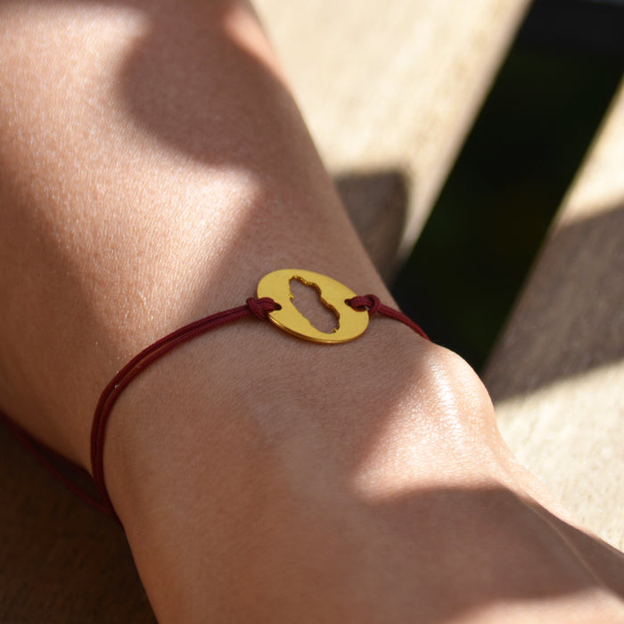 Qatar Map Bracelet