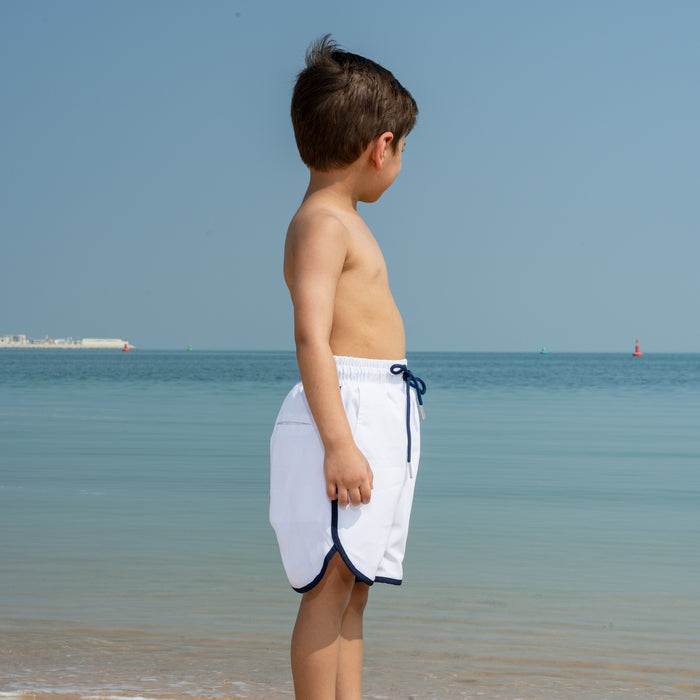 Classic swim shorts for kids - white