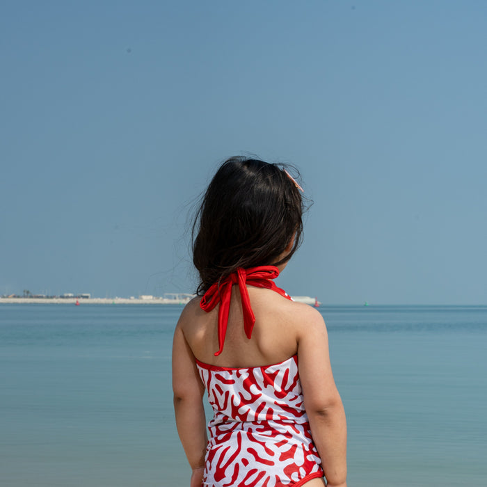 Coral Swimsuit for kids back