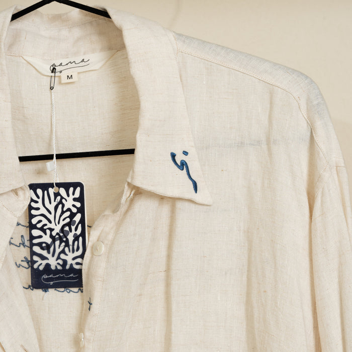 Unisex Linen Shirt - Beige