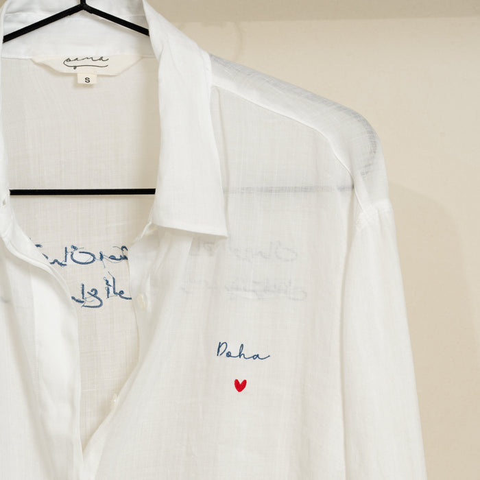 Unisex Linen Shirt - White