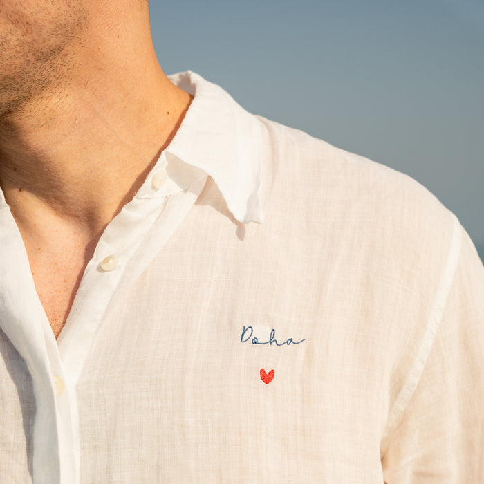 Unisex Linen Shirt - White