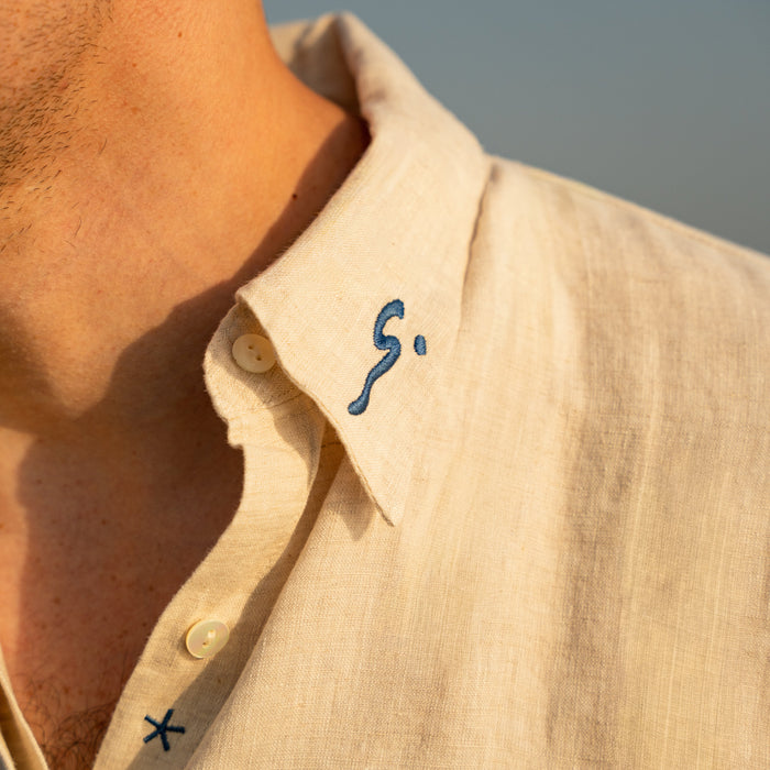Unisex Linen Shirt - Beige