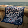 Dual-Sided Beach Towel Coral design
