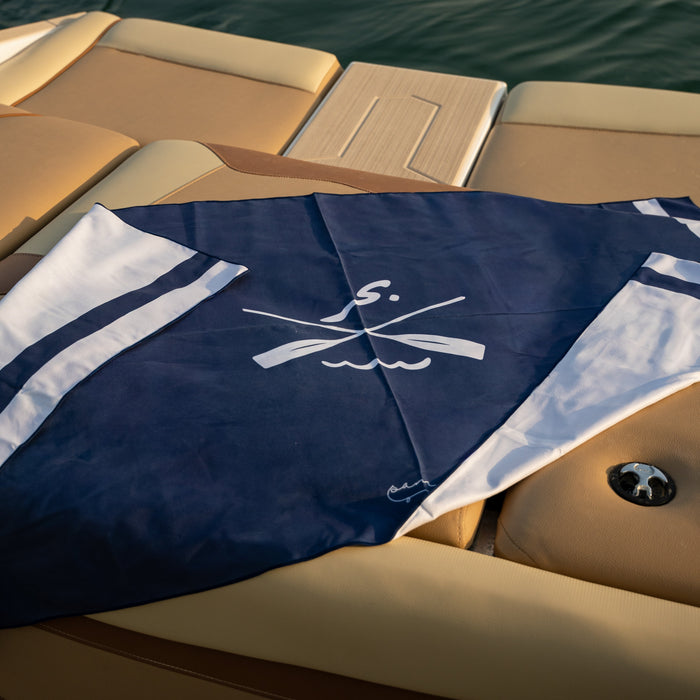 Dual-Sided Beach Towel Navy blue