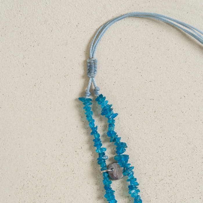Necklace chocker blue