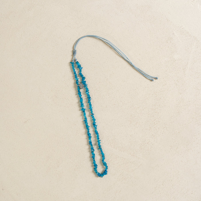 Necklace chocker blue