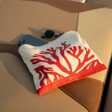 Organic Corals Cotton Pouch