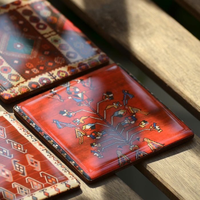 Coasters Set - Persian Red Carpet