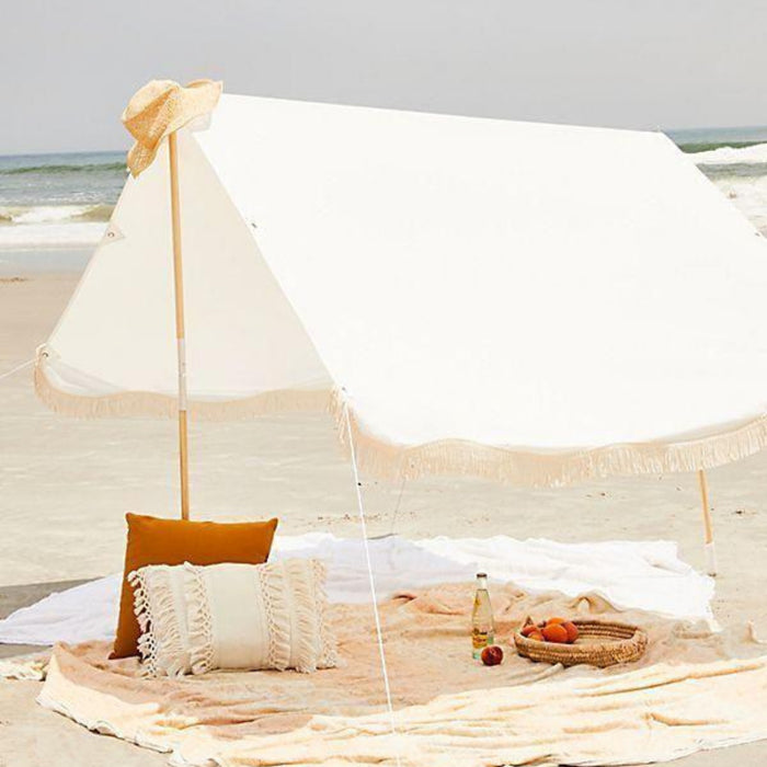 Premium Vintage White Beach Tent
